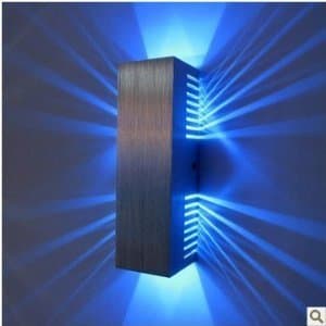 AC85v ~ 265V, 2 * 1W Stage Light Modern Rectangular LED Wall Lights, Living Room Bedroom Hallway Night Light, led Wall lamp with diffused Light Design 2 Cubic Shades