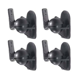 techsol4 Pack of Black Universal Speaker Wall Mount brackets