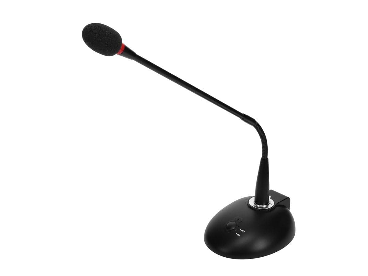 Commercial Audio Desktop Paging Microphone with On/Off Button (NO Logo)