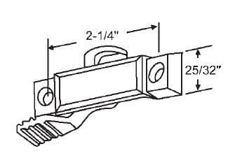 STB Window Sweep Latch for Sash Lock, Dark Bronze, 7/16" Latch Projection, 2-1/4" Screw Holes
