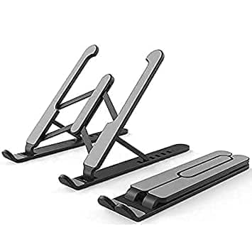 HIPHONICLaptop Stand/Laptop Holder Riser/Computer Tablet Stand 6 Angles Adjustable Aluminum Ergonomic Foldable Portable Desktop Holder Compatible with MacBook, HP, Dell, Lenovo & All Other