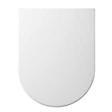 Long Projection Elongated D Shape One Button Quick Release Soft Close White Toilet Seat
