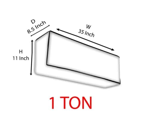 Polyester Split Ac Cover Indoor Unit For 1 Ton Capacity Ac, All Weather Cover/Attractive Digital Prints/Dustproof/Water Resistant Split Ac Cover (Blue Leaf)