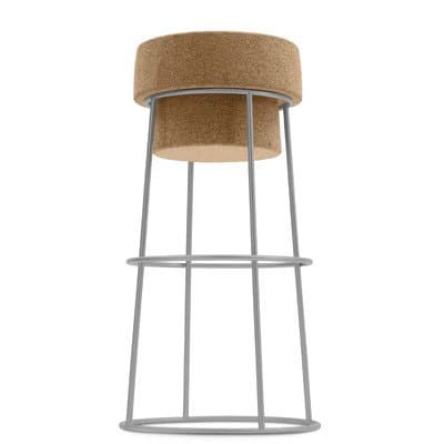 Bouchon Stool Seat Height: Bar, Frame: Satinated Aluminum