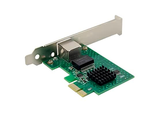 2.5GBase-T PCIe 3.1 Network Adapterwith Intel I225-V+3ft Cat8 Ethernet Cable 2500/1000/100Mbps PCI Express Gigabit Ethernet Card RJ45 LAN Controller for Windows 10/11 with Low Profile Bracket