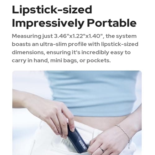 Godox Cube-SL kit2 2.4G Wireless Lavalier Microphone for iPhone 14/13/12,Lightning Mini Lapel Microphone Wireless,Hi-Fi Audio,1000FT Range,Noise Cancellation,30H Battery for Streaming Video Recording