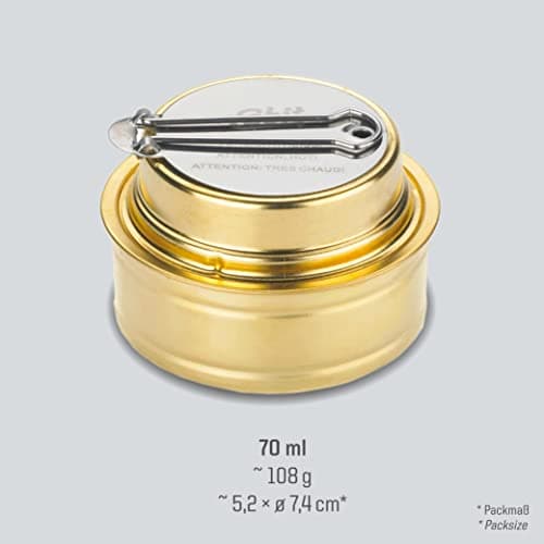 Esbit Brass Alcohol Burner Camping Stove with Variable Temperature Control