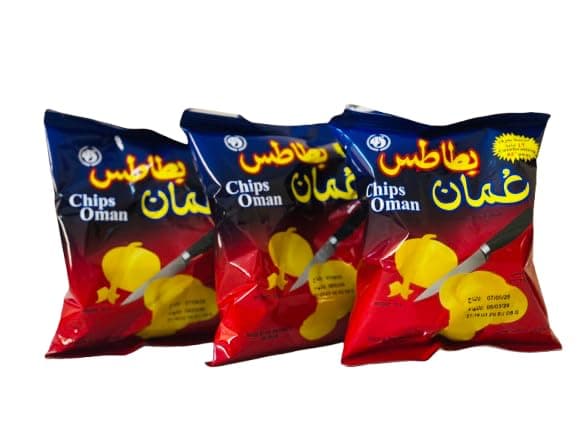 Oman Chips, Chilli Flavour Potato Chips, 15 gm (Pack Of 3)