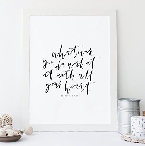 Colossians 3:23 Art Print