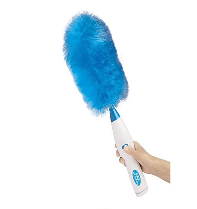 Hurricane 360 Electric Feather Spin Duster Feather Duster Adjustable Electric Dirt Dust Brush Removing Dust in One Spin Cleaning Accessories Home Office, Use Battery
