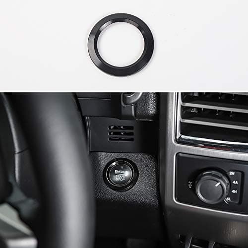 KUJOOY Black ABS Inner Engine Start Switch Knob Button Decor Ring Cover Trim For Ford F150 2015 2016 2017 2018 2019