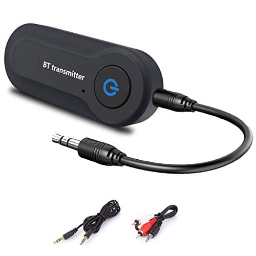 Bluetooth Audio Transmitter Wireless Transmitter V4.2 USB Adapter Connected to 3.5mm Audio Receiver Devices Low Latency Paired for PC TV Headphones Car Home Stereo Music