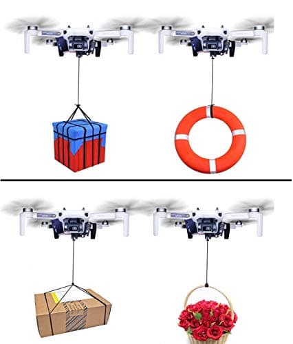 Mavic mini2/mini Drone Clip Payload Delivery Drop Transport Device Drone Release Fishing Bait Carry Wedding Proposal Device Compatible with DJI Mavic Mini Drone (0.17lb Capacity)