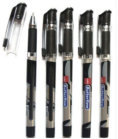 Cello Butterflow Ballpoint Pens Black