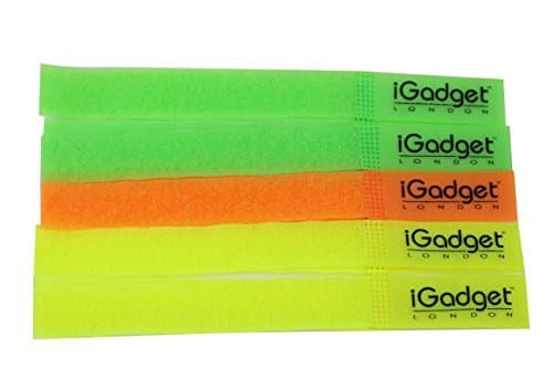 iGadgetHeavy Duty Reusable Hook and Loop Fastener Strap - 10 Pk