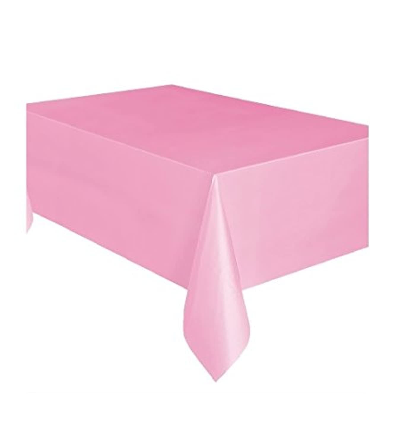 Unique Industries Light Plastic Tablecloth, Pink, 108" x 54" Compact 50362