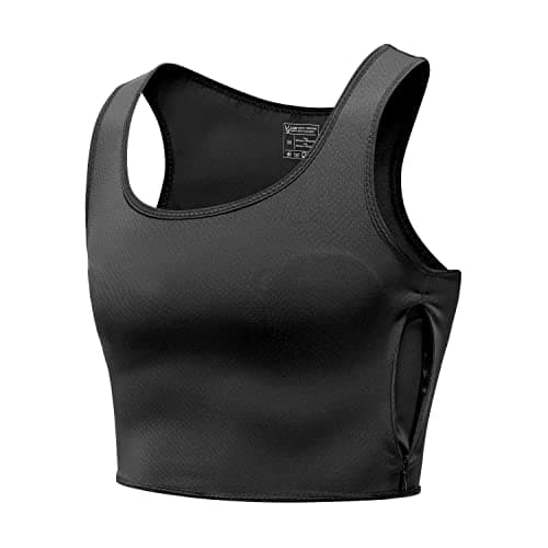 LGBT UNICORNS Chest Binder Trans FTM, Adjustable Bindfree Sizing Design, Skin-Friendly & Breathable, Nipple Covers Built-in