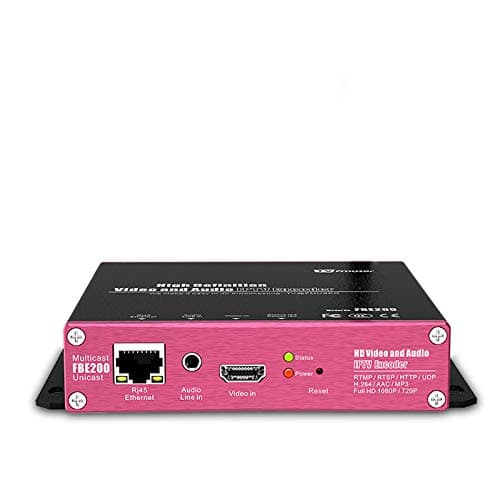 FMUSER FBE200 Video Encoder H.264/H.265 Live Broadcast HD IPTV Encoder Multicast M3U8 OSD Rolling HLS
