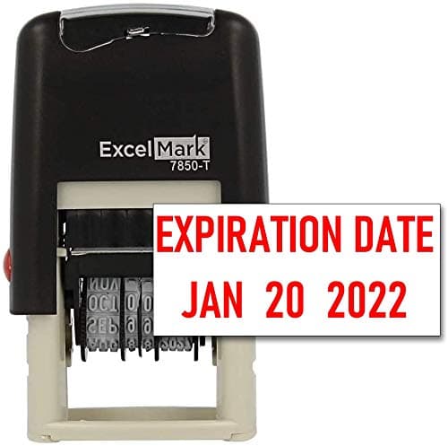 ExcelMark Expiration Date Stamp - Compact Size