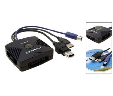 PS1/PS2 to Xbox/GC/Wii/PC Controller Adapter Converter