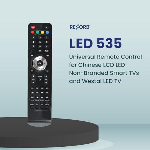 LED 535 Universal Remote Control for Chinese LCD LED and Non-Branded Smart TVs - Black (Please Match with Your Old Remote Before Placing an Order)