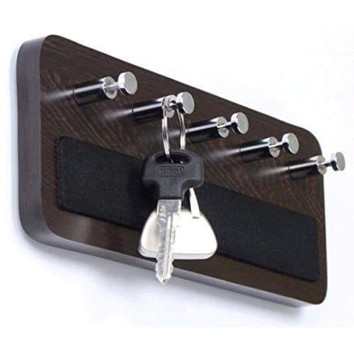 Quality wooden key holder big 5 Knobs for hanging all types of keys Key resting pad to prevent scratches on board.