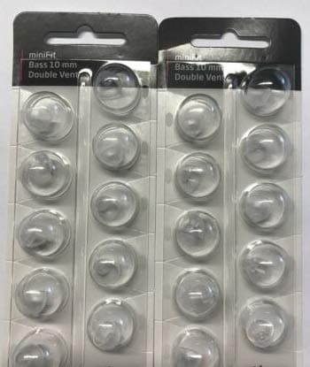 Replacements 10mm Double bass for Oticon (2 Pack)