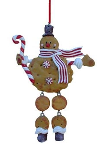Ginger Cane Dangle Leg Gingerbread Ornaments Making a Candy Cane [36359C]