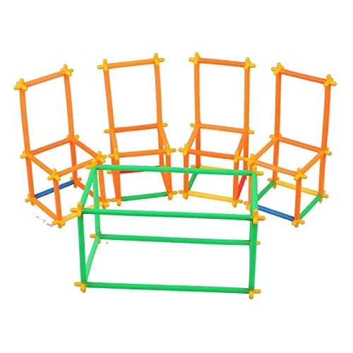 PULSBERY Plastic Big Size Pipe Shape Building Blocks Game Toy Set for 3+8 Yea...