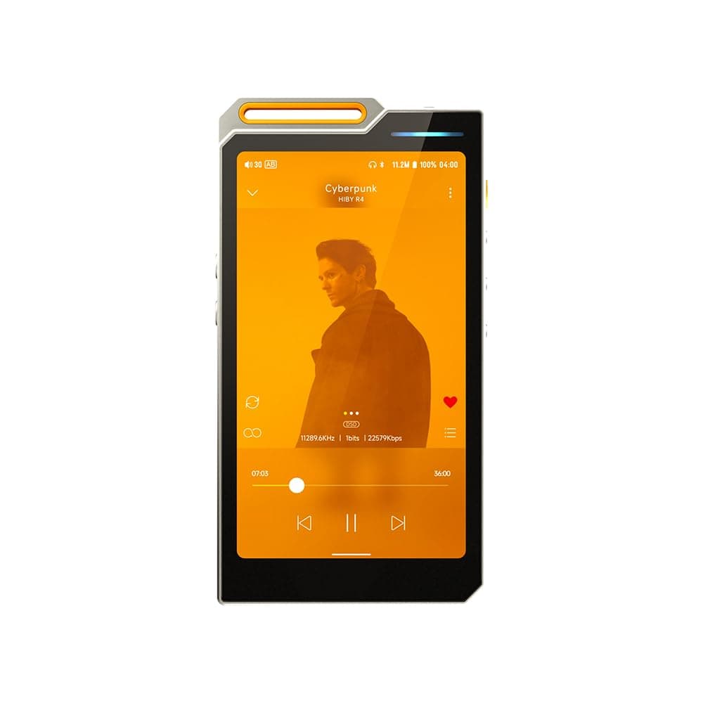 R4 Next-Gen Digital Audio Player with Spotify, Bluetooth, Wi-Fi, and Android 12 OS | 4-Way HiFi DAP with 3.5mm & 4.4mm Balanced Outputs | 32GB Internal + Expandable Memory up to 2TB (Orange)