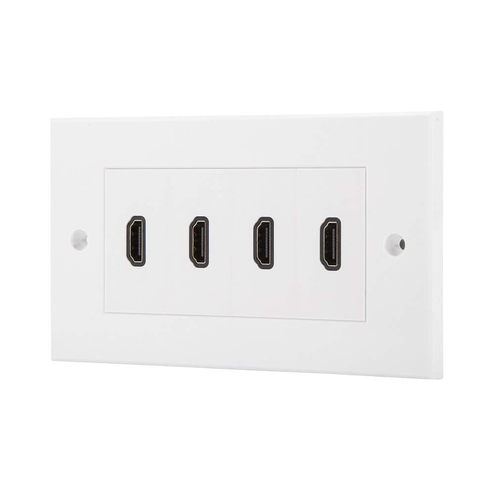 Computer Spares HDMI Modular Faceplate/Wall Outlet (4 x HDMI Port)