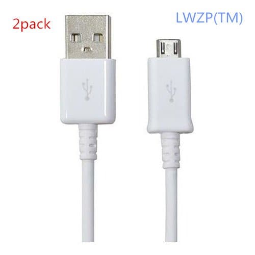 LWZP(TM) 2pack 3 Feet 1M Sync & Charging Cable for For Samsung Galaxy S3/S4/Note 2 Galaxy i9100 i9300 i9500 S5830 HTC BLACKBERRY & Other Smartphones (White)5