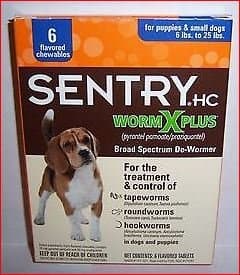 Sentry HC WormX Plus Flavored Dog De-Wormer (6 Count) For &small dogs 6 lbs to 25 lbs