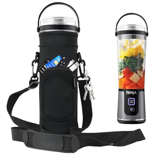 Storage bag for Hand Blender sleeve case with Shoulder Strap and Accessory Pocket for Ninja BC151NV/BC51NV/BC151BK/BC151CR/BC151EM/BC151PR/BC151WH/Blast Portable Blender-18oz
