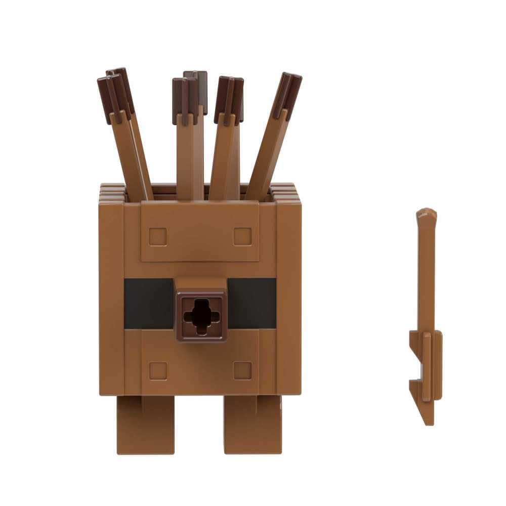 Minecraft Legends Action Figure, Plank Golem with Attack Action & Accessory, Collectible Toy, 3.25-inch