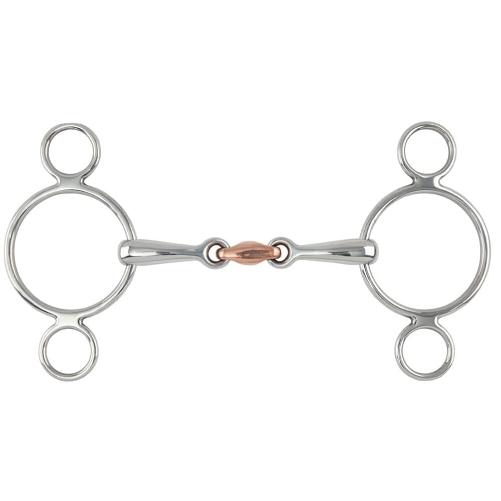 Shires Equestrian Two Ring Copper Lozenge Gag Bit