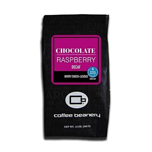 Chocolate Raspberry Decaf Coffee by Coffee Beanery | 12oz Flavored Decaf Coffee Beans Medium Roast Coffee | 100% Specialty Arabica Coffee Whole Bean | Gourmet Coffee Whole Beans