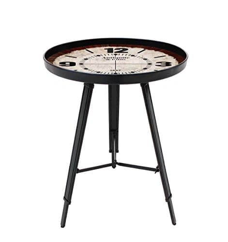 Art Home Iron Metal Table Coffee Table Bar Table Office Desk End Table Decoration Pedestal Tables Folding Table Round-Antiquite Pattern