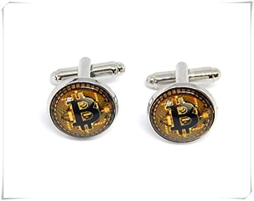 Cryptocurrency Cufflinks, Gift for him, Bitcoin Emblem, Bitcoin Patch, Wedding Cufflinks