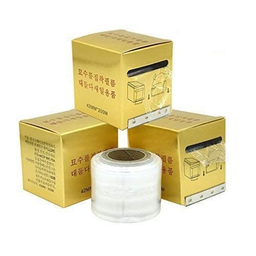 G2PLUS 3 Pack Disposable Eyebrow Plastic Wrap Preservative Film, Make Up Supplies Wrap Cover Tape Roll - 600 Meters