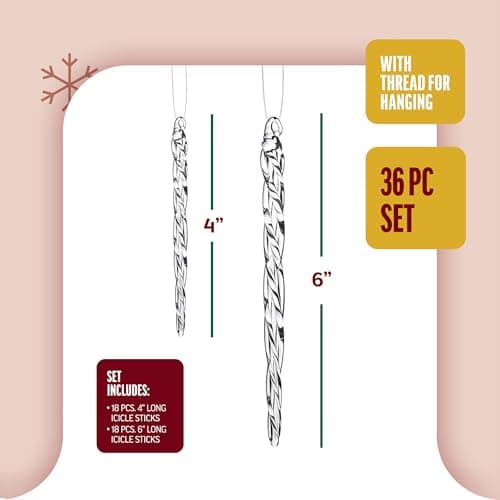 Icicle Christmas Ornament  Set