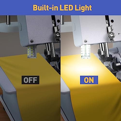 KPCB Serger Sewing Machine with Upgraded LED Light and Accessories Kit, Heavy-Duty Durable Metal Frame Overlock Machines