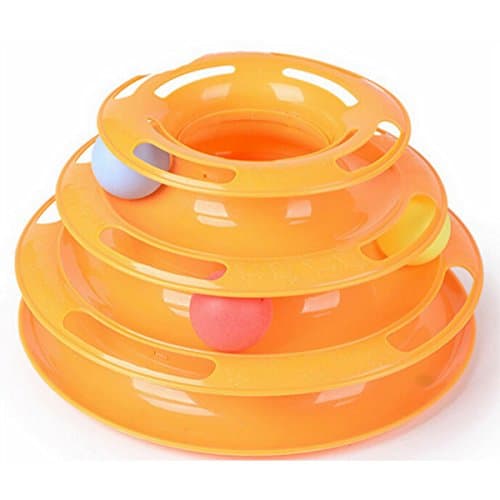 Cat Kitty Interactive Amusement Plate Plastic Ball Disk Pet Toy