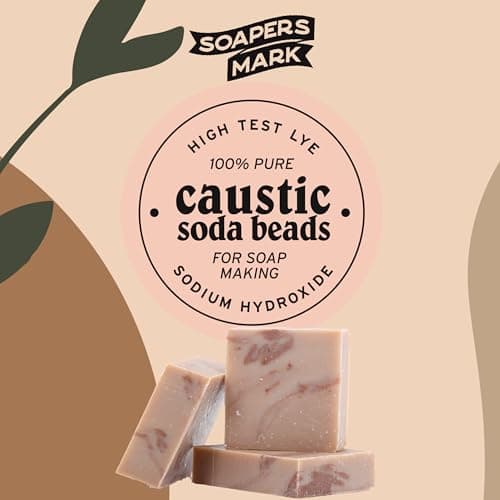 Caustic Soda Beads for Soap Making - 10 Lbs - High Test Lye - Soapers Mark