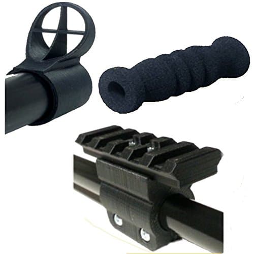 1.5mm Wall Tactical .625 Cal Muzzle Guard Peep Sight, Hand Grip and Tactical Mounting Rail Compatible with Cold Steel Magnum 1.5mm Wall Blowguns