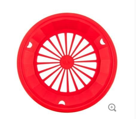 Classic Red 10-3/8" Plastic Paper Plate Holders, Set of 4