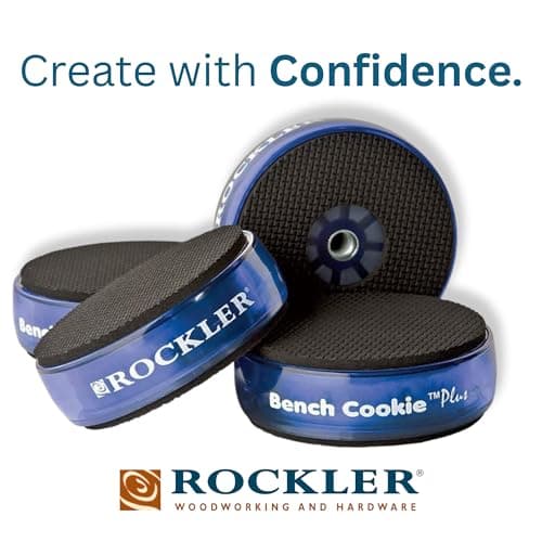 Rockler Workbench Cookie Plus Work Grippers (4 Pack) Bench Cookies Protect Workpieces from Scratches and Benchtop Fragments - Woodworking Kit for Most Average Size Panels