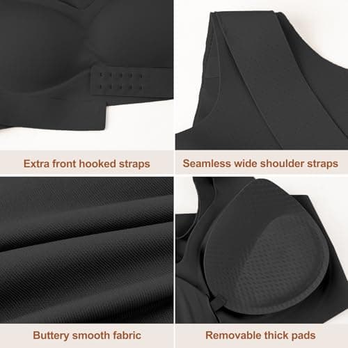 Posture Bra for Women Wireless Push Up Bralette Full Coverage Back Support Brasieres