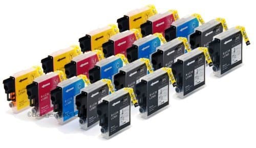 Premier Ink 4 Sets + 4 Extra Black - 20X Compatible Ink Cartridges To Brother Lc985 & Lc39 - 8X Black + 4X Cyan + 4X Magenta + 4X Yellow For Brother Dcp-J125 Dcp-J415W Dcp-J515W Dcp-J315W Mfc-J220 Mfc-J265W Mfc-J410, Ink ! Insert And Print!