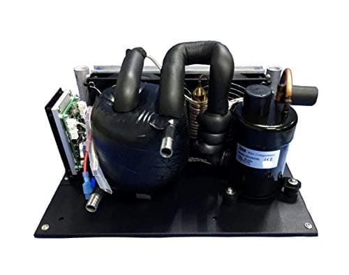 Coaxial Type Liquid Chiller DC Refrigeration Unit with R134A Compressor for Compact Liquid Water Cooling Chiller Freezer Portable Cooling Systems (12V,100W~360 W)